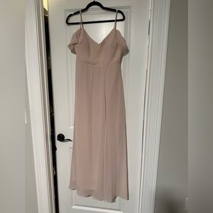 Birdy Grey Devin Convertible Dress, Pale Blush Chiffon Size Large